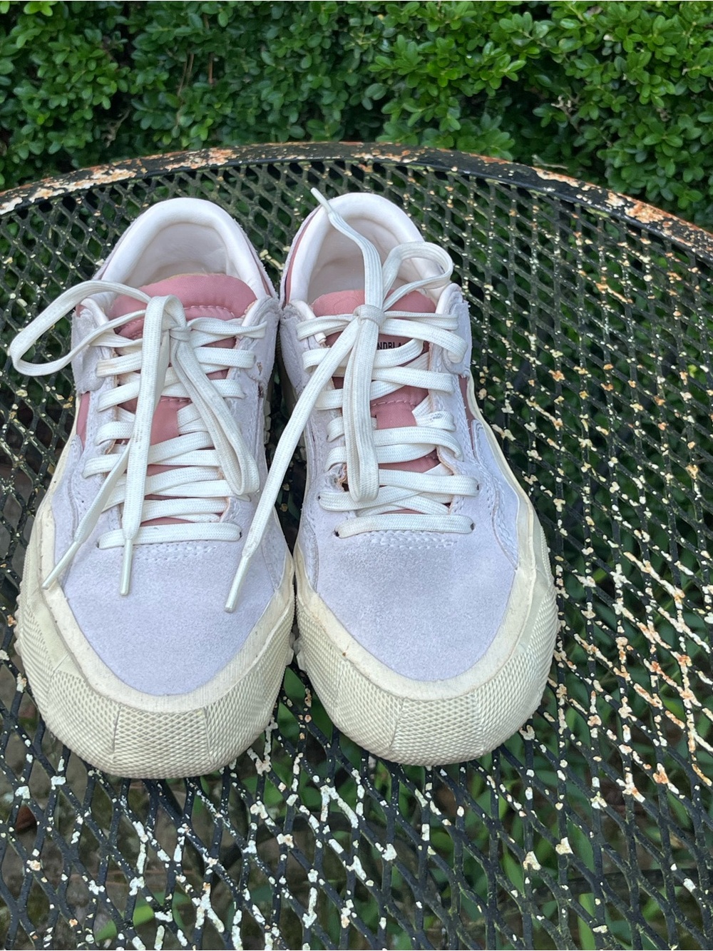 Vibram Women’s Lace-Up Sneakers in Pink and White